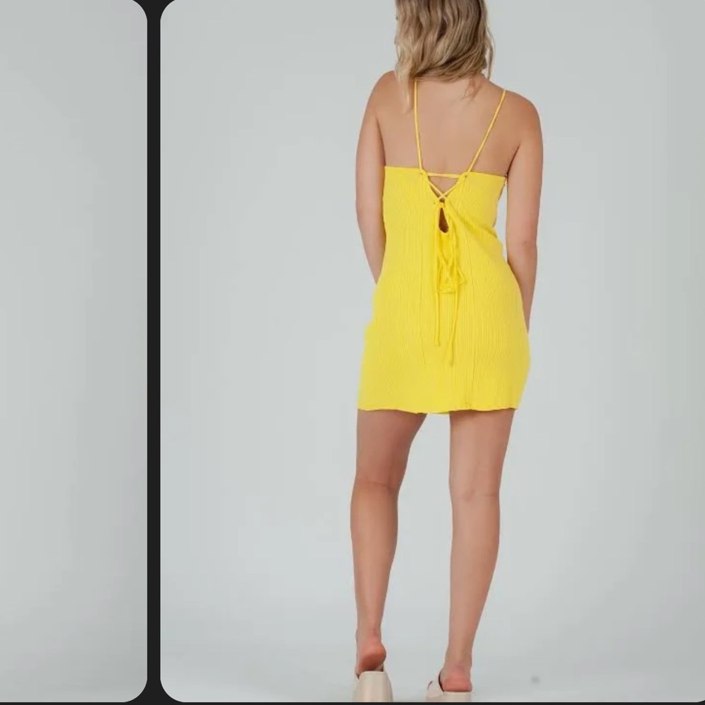 Lucca yellow mini dress